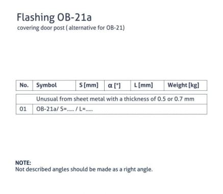 OB-21a flashing - Masking gate post (OB-21 alternative) - tabela