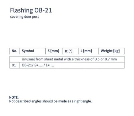 OB-21 flashing - Masking a gate post - tabela